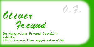 oliver freund business card